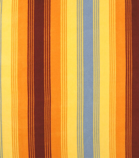 Desert Sunset Striped Anti Pill Fleece Fabric, , hi-res, image 1