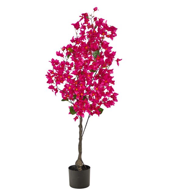 Nearly Natural 4' Dark Pink Bougainvillea Artificial Tree, , hi-res, image 1