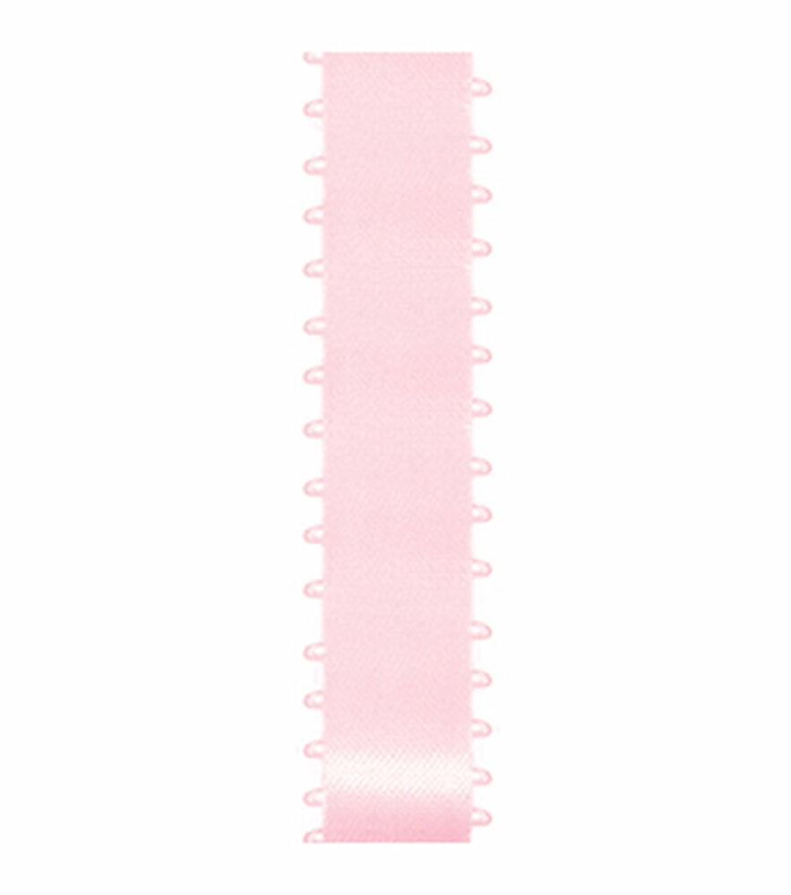 Offray Feather Edge Ribbon 3/16'' 18 Ft, Light Pink, swatch
