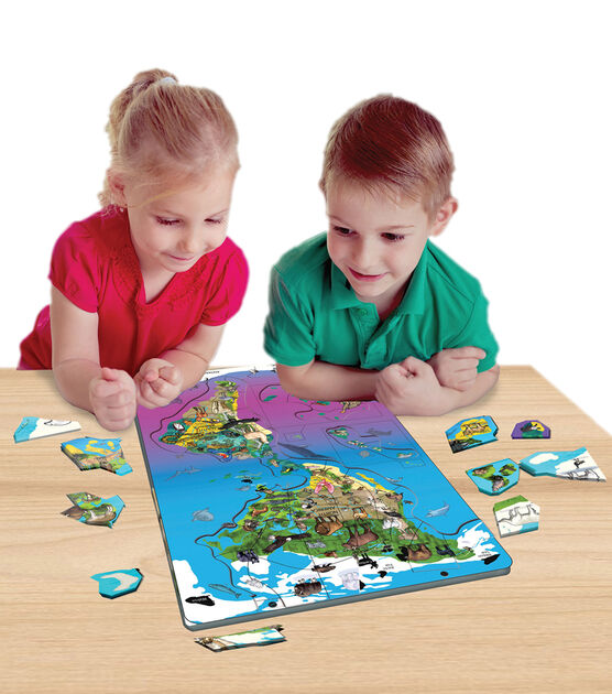 Dowling Magnets 11.5" x 18" North & South America Wildlife Puzzle 50pc, , hi-res, image 2