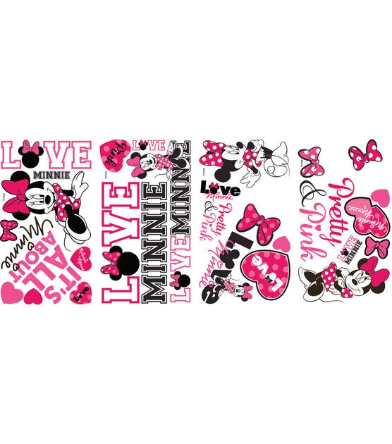 RoomMates Wall Decals Minnie Loves Pink