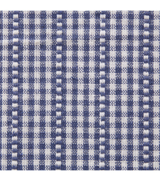 Design Imports Farmhouse Gingham Tablecloth 52x52 French Blue, , hi-res, image 2