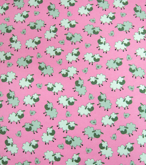 Pink Sheep Super Snuggle Flannel Fabric