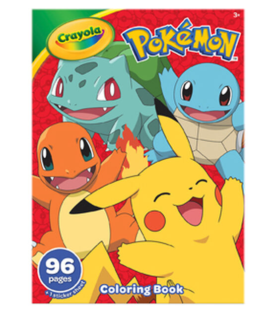 Crayola 96 Sheet Pokemon Coloring Book With Stickers