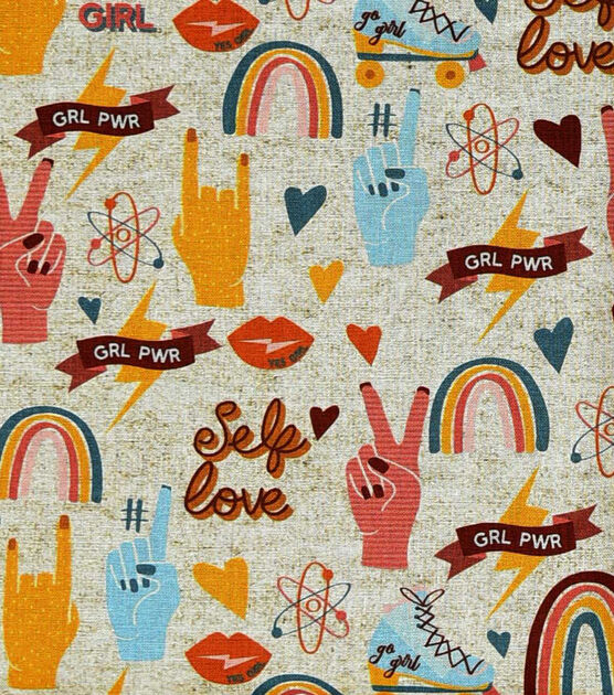 POP! You Got This Girl Novelty Print Cotton Fabric
