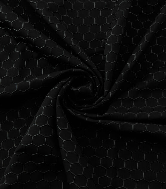 Yaya Han Cosplay Honeycomb Texture Black Faux Leather Fabric, , hi-res, image 5