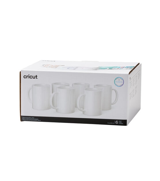Cricut Mug Press 15oz White Ceramic Blank Mugs 6ct, , hi-res, image 8