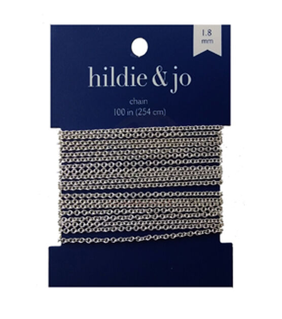 100" Silver Round Link Chain by hildie & jo