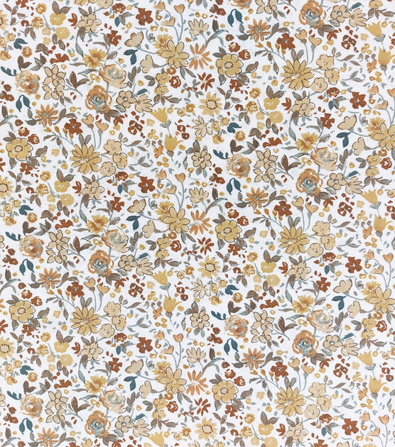 Small Floral Ivory Batik Fabric By The Yard – Keepsake Quilting