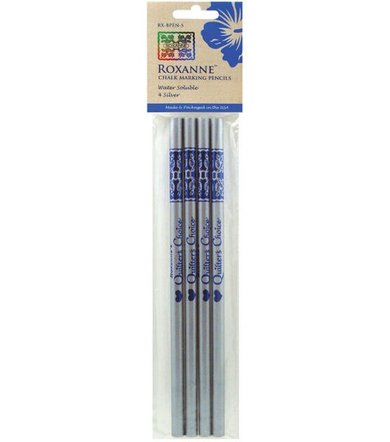 Roxanne Quilter's Choice Marking Pencils 4 Pkg Silver