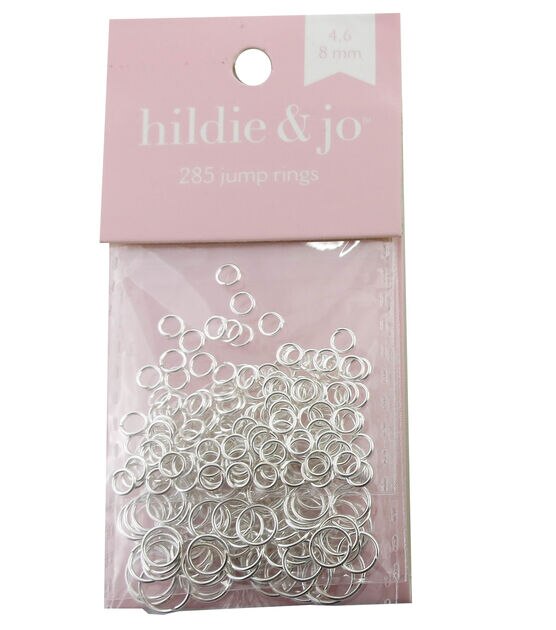 285ct Shiny Silver Metal Jump Rings by hildie & jo