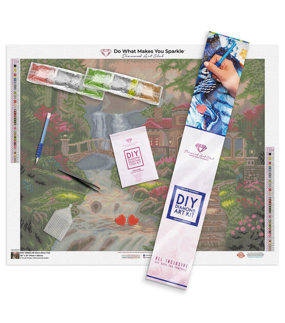 Diamond Art Club 28" x 22" Sierra River Fall Painting Kit, , hi-res, image 3