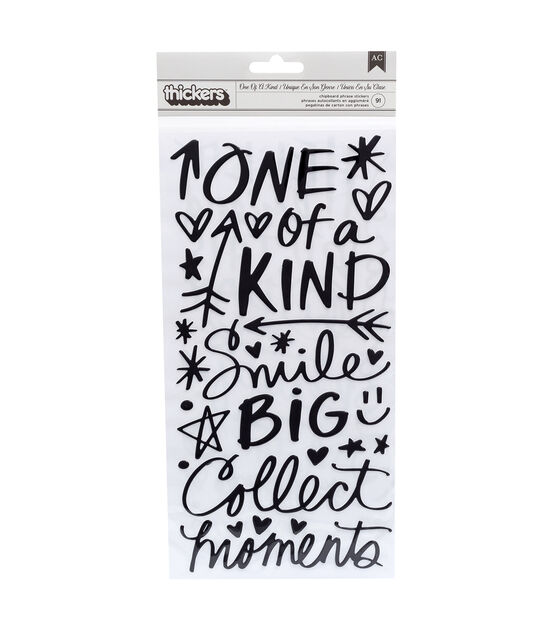 American Crafts Thicker Stickers Field Notes Chic Phrases