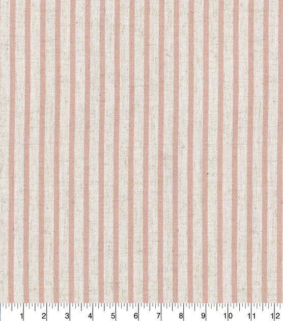 Waverly Designer Upholstery Fabric 54" Harlow Stripe Blush