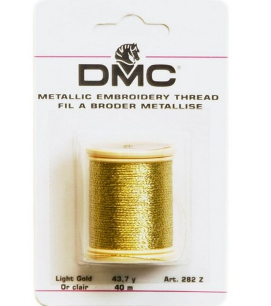 DMC Metallic Embroidery Thread 44 Yds, Light Gold, swatch