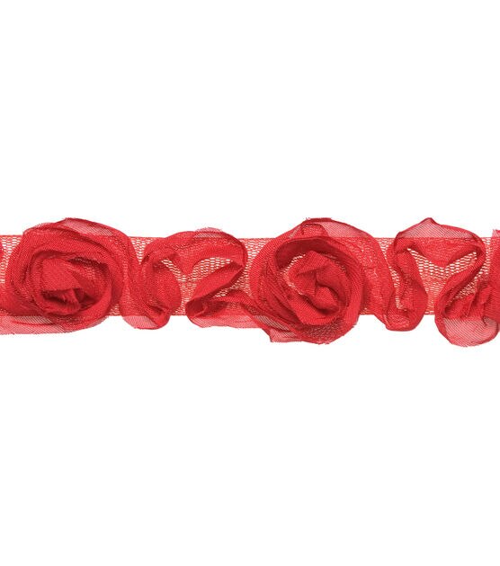 Simplicity 3D Rose Trim Red, , hi-res, image 2