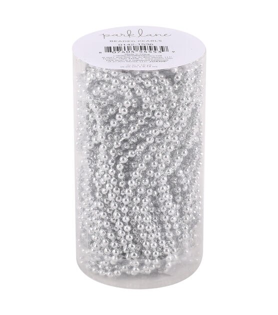 Park Lane 2.5mm Beaded Pearls in Canister - Metallic Silver