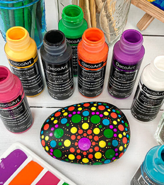 DecoArt Rainbow Dot Art Acrylic Paint Set 8pk, , hi-res, image 3