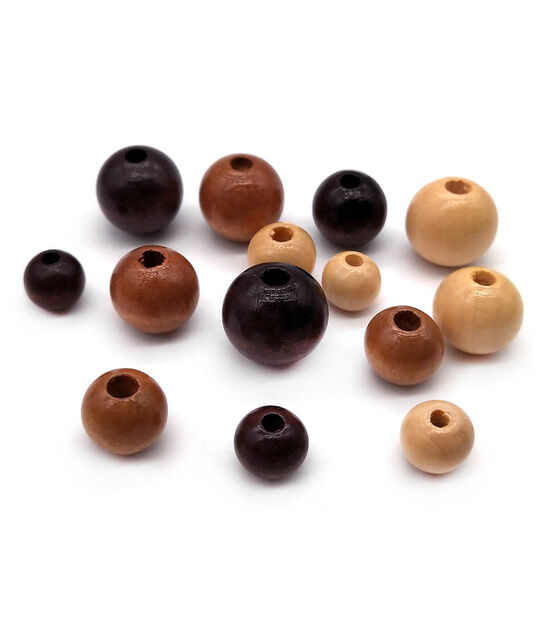 145pc Multicolor Round Wood Beads by hildie & jo, , hi-res, image 2