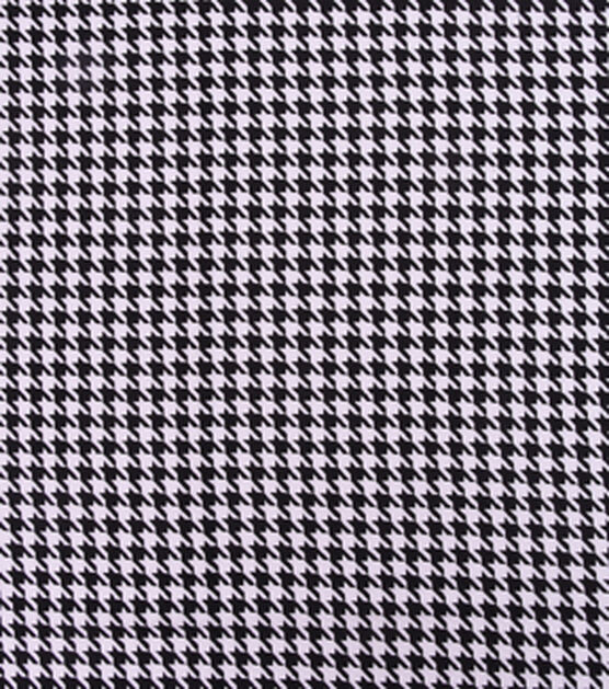 Black & White Large Houndstooth Cotton Shirting Fabric, , hi-res, image 2