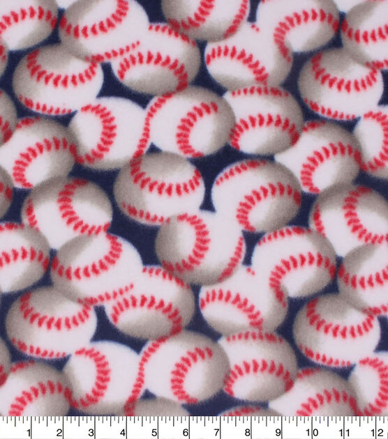Blizzard Fleece Fabric Packed Baseballs