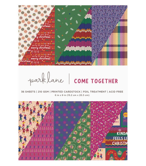 6" x 8" Christmas 24 Sheet Come Together 210gsm Paper Pack by Park Lane