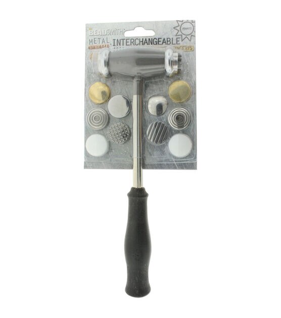 The Beadsmith 9.5'' Hammer with Smooth & Textured Interchangeable Heads