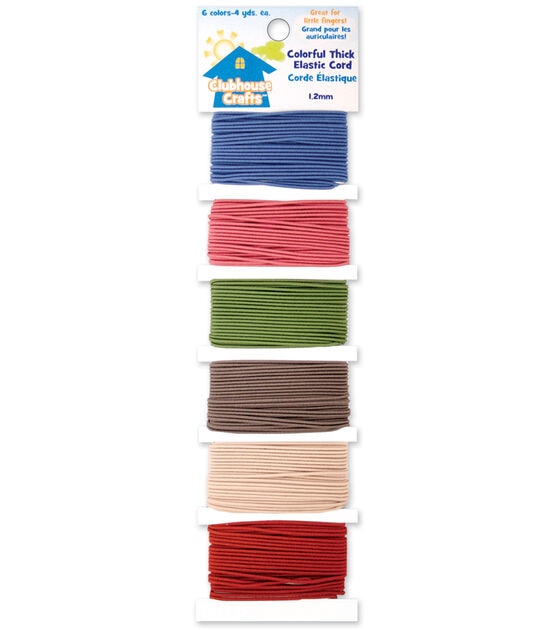 Sulyn Clubhouse Crafts Colorful Thick Elastic Cord 6 Colors