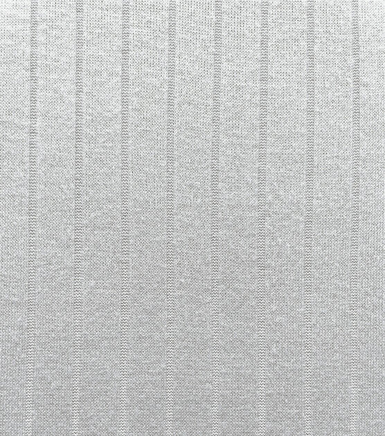 Cream Wide Rib Knit Athleisure Fabric