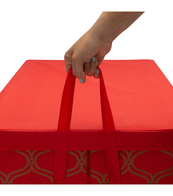 Simplify 37.5" x 19" Red 96 Ornament Storage Box, , hi-res, image 8