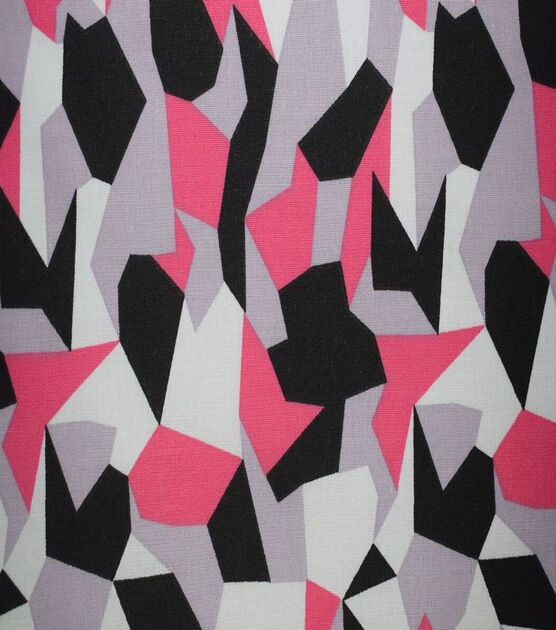 Pink & Purple Abstract Geometric Cotton Fabric by Quilter's Showcase, , hi-res, image 2