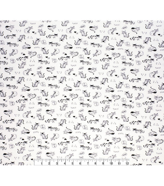 Say Hello Cat Super Snuggle Flannel Fabric, , hi-res, image 2