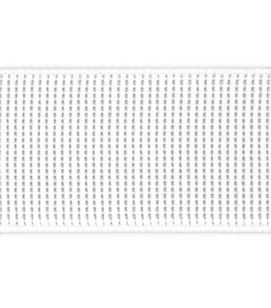 Dritz 1-1/2" Ribbed Non-Roll Elastic, White, 1 yd, , hi-res, image 4