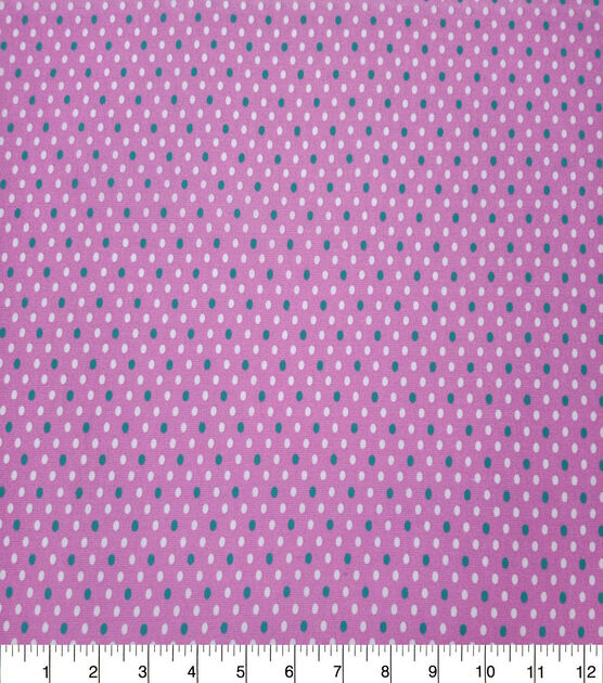 Aqua Dots on Pink Quilt Cotton Fabric by Quilter's Showcase