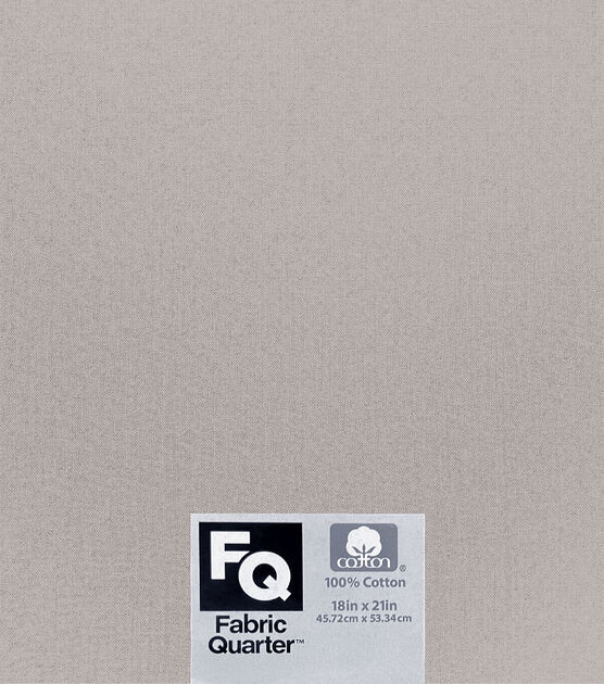 Light Gray 1 Piece Cotton Fabric Quarter, , hi-res, image 2