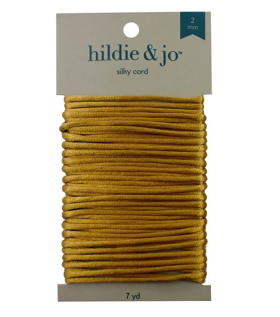 2mm x 7yds Gold Nylon Silky Cord by hildie & jo