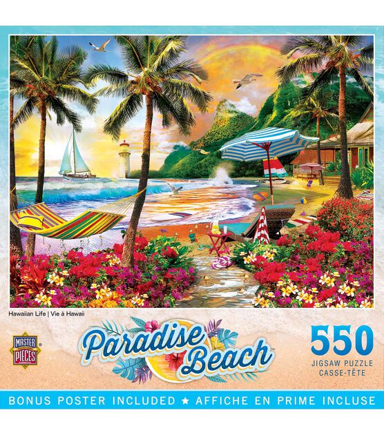 MasterPieces 18" x 21" Hawaiian Life Jigsaw Puzzle 550pc