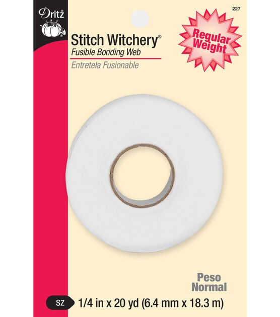 Dritz Stitch Witchery Bonding Web, Regular, 1/4" x 20 yd