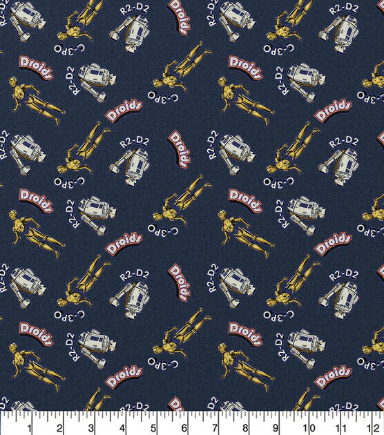 Star Wars Droids Character Toss Cotton Fabric