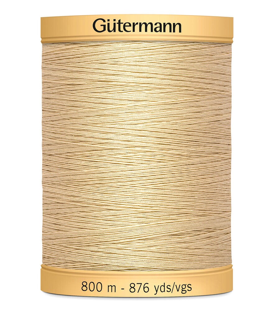 Gutermann 876yd Natural Cotton 50wt Thread, Beige, swatch