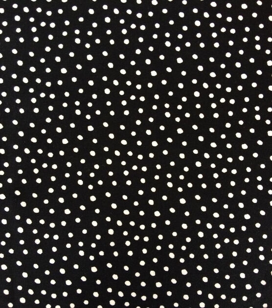 White Dots on Black Quilt Cotton Fabric by Keepsake Calico