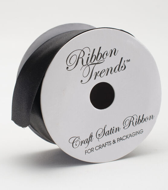 Ribbon Trends Value Craft Satin Ribbon 1 - 1/2'' Black - Ribbon & Deco Mesh - Crafts & Hobbies