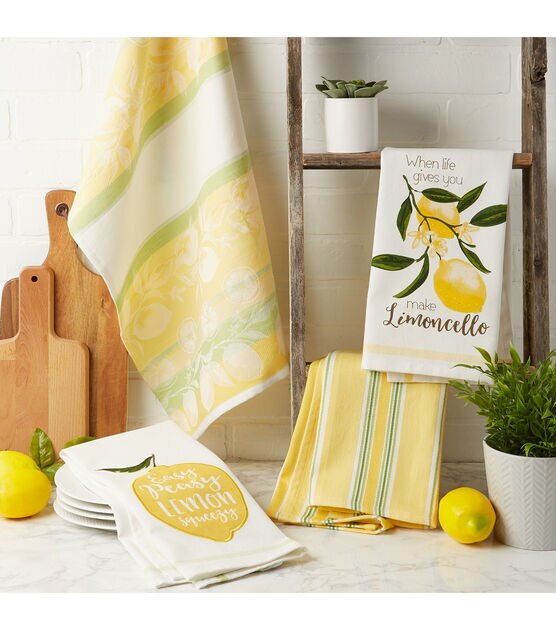 Design Imports Kitchen Towel Set Lemon Bliss, , hi-res, image 7
