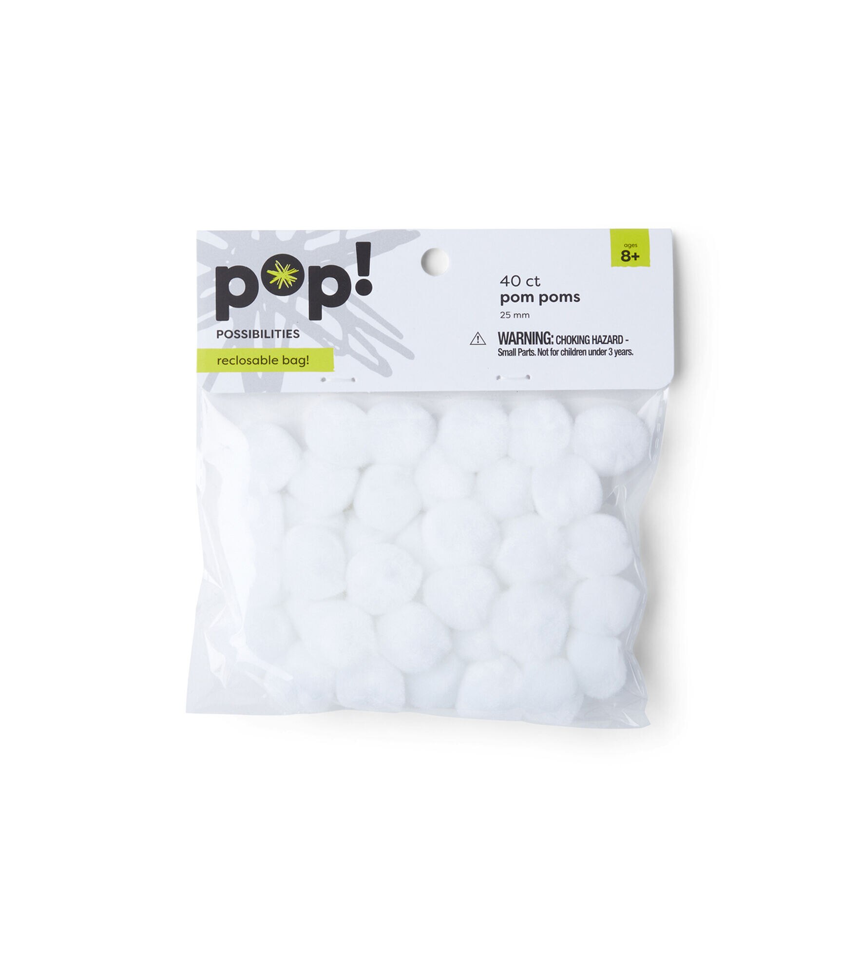 Pop! Poms 1in 40pc - Lavendar - Kids Craft Basics - Kids