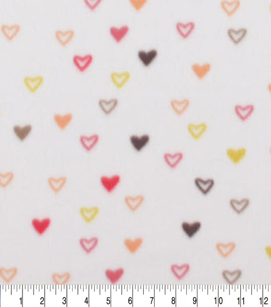 Tiny Hearts Blizzard Fleece Fabric, , hi-res, image 3