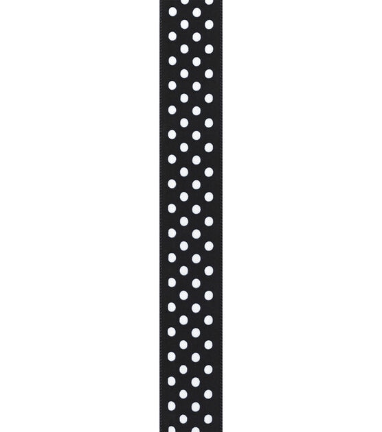 Offray 7/8" x 9' Polka Dot Single Faced Satin Ribbon, , hi-res, image 3