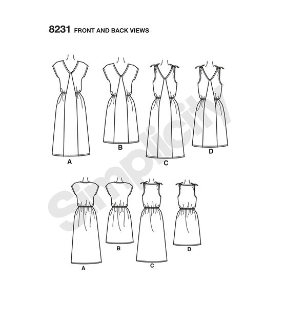 Simplicity Pattern S8231  Sew House 7 Frock Size H5 (6-8-10-12-14), , hi-res, image 4