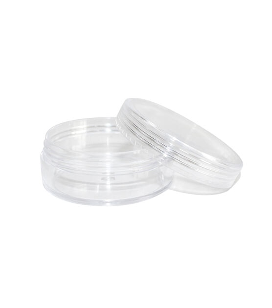 2" Clear Round Plastic Containers 6pk, , hi-res, image 3
