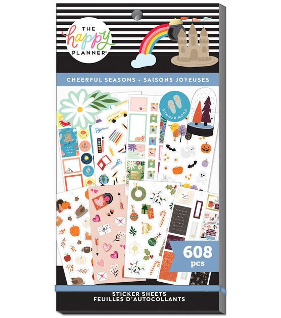 608pc Cheerful Seasons Happy Planner Sticker Pack