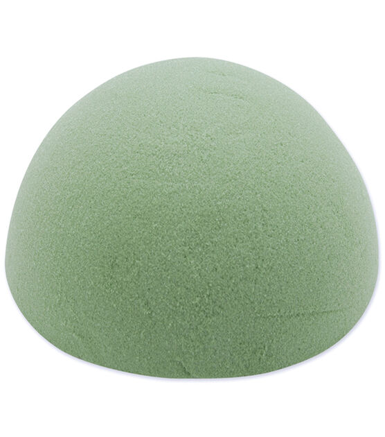 FloraCraft 6" x 3" Green Dry Foam Half Ball 1ct